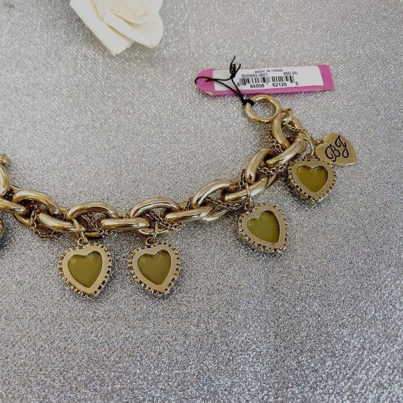 Betsey Johnson Leopard heart charms bracelet - Picture 4 of 4